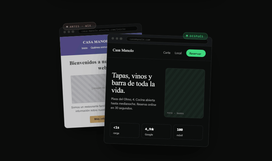 Ilustración de una cadena que se transforma en un diseño web moderno, simbolizando la evolución de una web antigua a una nueva.